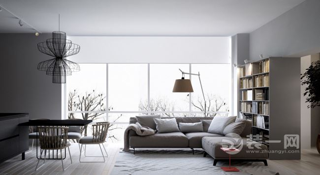 淺灰色現代時尚感公寓 用木質為家居帶來清新感